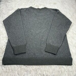 Muji Men's XL Green Marled Wool Blend Pullover Crew Sweater